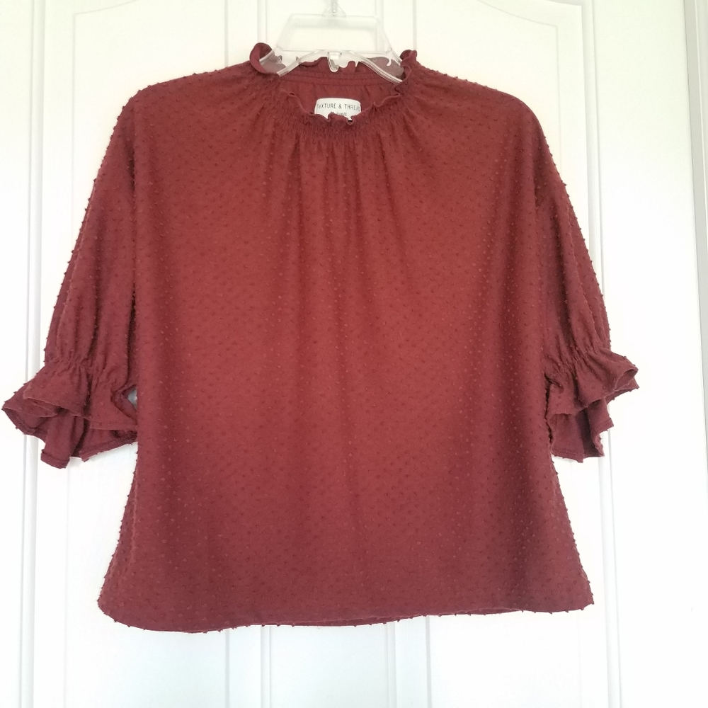 Madewell Texture & Thread Ruffle Top Size Small - Picture 2 of 11